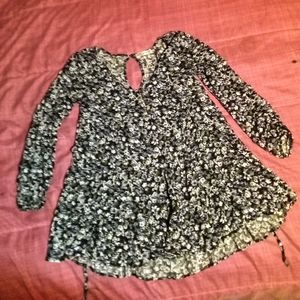 Hollister Long Sleeve Floral Dress
